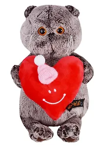 Мягкая игрушка Басик с сердечком-смайликом (25 см) (Ks25-081)