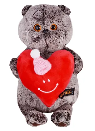 Мягкая игрушка Басик с сердечком-смайликом (25 см) (Ks25-081) 2652141