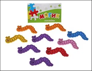 Набор объемных наклеек Веселая гусеничка (10 гр) (505899) (упаковка)