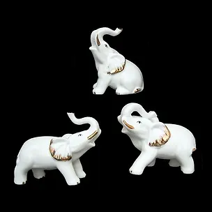 Фигурка фарфоровая Слон, 12х5х10 см, 3 в. (37067) 2393953