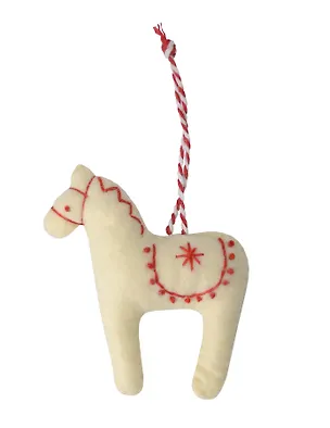 Новогоднее подвесное украшение Символ года Лошадка (текстиль) (10см) (12-STN-3) 3111199