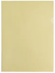 Папка-уголок А4, FlexOffice 0,12мм, желтая