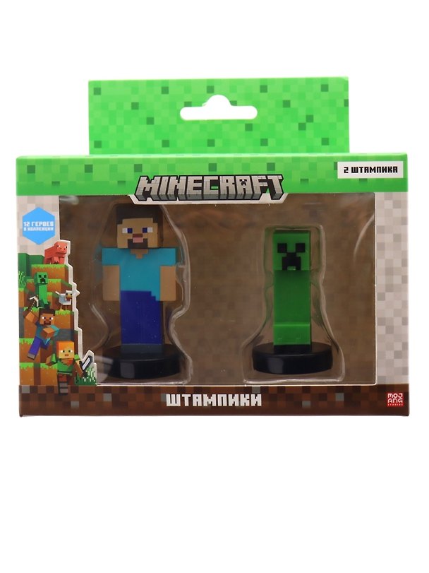 Штампик Minecraft Стив и Крипер (MC5015B) 3123844 — 1