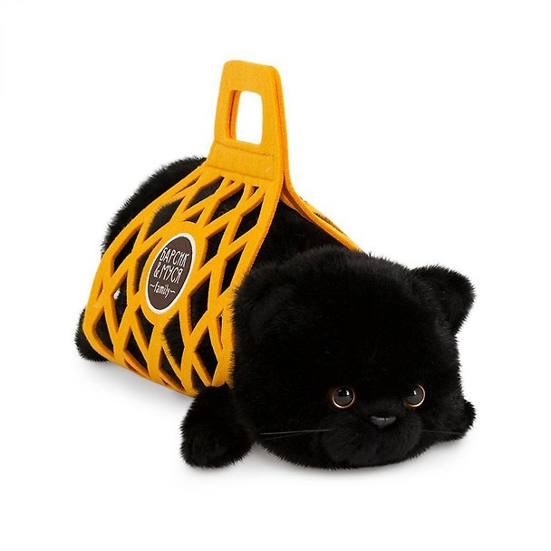 Мягкая игрушка Кот Барсик в сумке (35см) (черный) (2/24) (B1001/35) 3155675 — 1