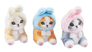 Брелок Kawaii Котик-Кролик Кигуруми (текстиль) (12см) (12-0880B-202405-T1)