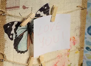 Настенный декор-доска для заметок и фотографий Винтаж Бабочки (25Х20см) (6818002)