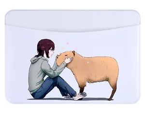 Чехол для карточек горизонтальный Капибара Аниме