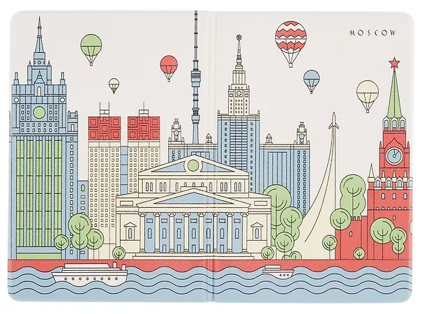 Обложка для паспорта Туристическая Москва (4627077842232) 3108886 — 3