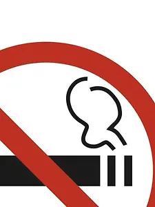 Информационная наклейка "Курение запрещено" ПО ГОСТУ 9-86-0001