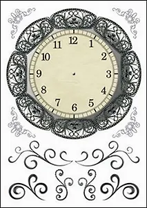 Пленка (647/00000001395) Freedecor с изображен. для светлых поверхностей Кружевной циферблат