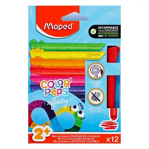 Карандаши цветные 12цв "COLOR'PEPS INFINITY KIDY" ударопрочн., блист., MAPED