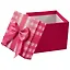 Подарочная коробка «Бант на красной клетке», маленькая — 232850 — 2