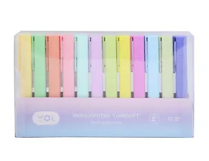 Текстовыделители 12цв "LumiSoft",  пвх бокс, Yoi 3093726