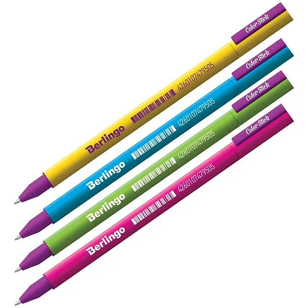 Гелевая ручка черная 0,5 мм, Color Stick, Berlingo, в ассортименте 245960 — 2