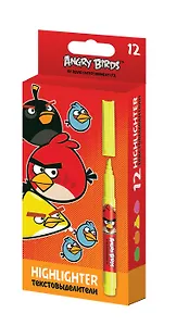 Текстовыделитель "ANGRY BIRDS" зеленый, 2-5мм, Angry Birds