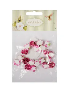 Цветы пластиковые двухцветные, 1.2 см, 20 шт/пакет, светло-розовый (11-08631-11)