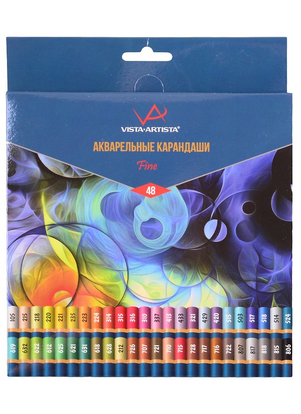 Карандаши акварельные "VISTA-ARTISTA" 48цв,  Fine, к/к, ВКФ 260774 — 1