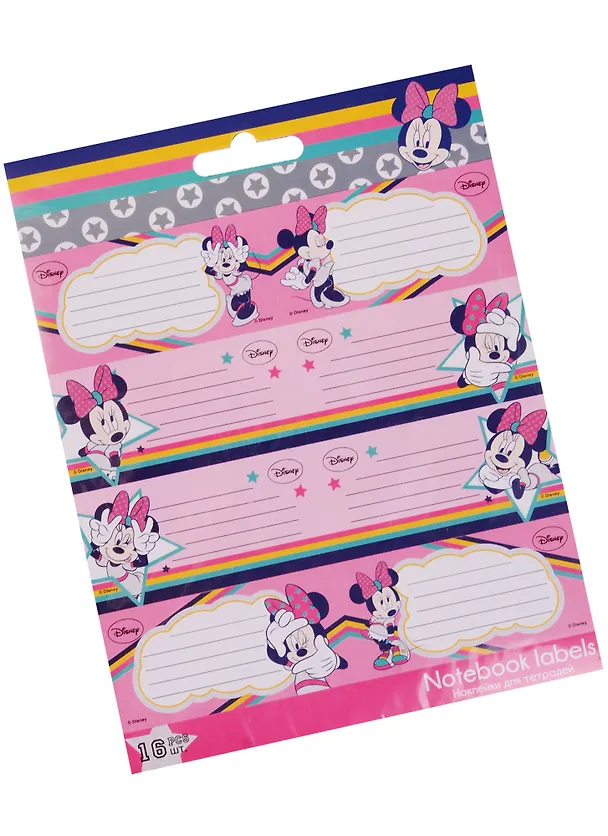 Наклейки для тетрадей «Minnie Mouse», 1 уп/2 листа, Academy Style 242765 — 3