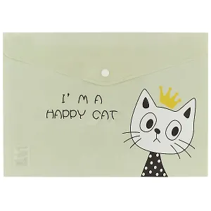 Папка на кнопке «I am a happy cat», А4
