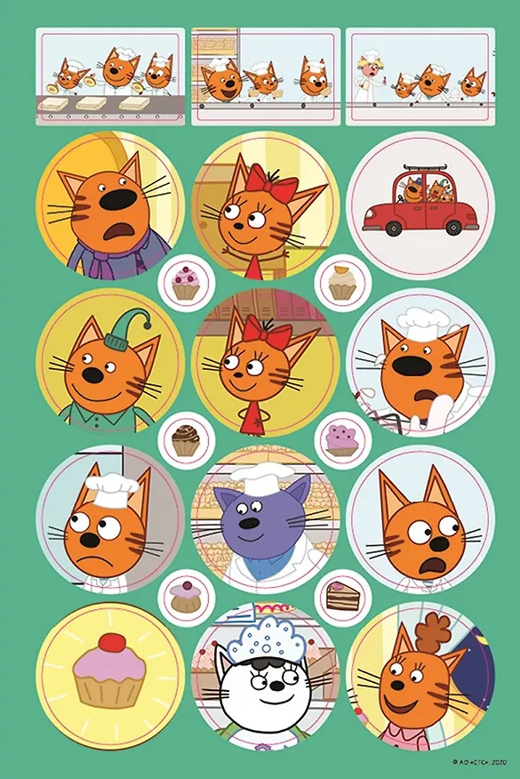Книга Раскраска с многоразовыми наклейками № РН 2010 ("Три Кота") () — 7