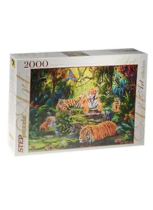 Пазл В джуглях. Тигры Step puzzle 2000 эл. 960*680 84020