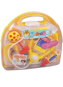 Набор доктора желтый 10 предметов (8404B-5) (3+) (чемодан) (Shantou Gepai   )