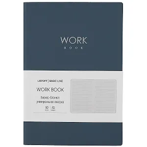 Книга для записей А5 80л лин. "Work book. No 3" иск.кожа, инт.переплет, тиснение фольгой, инд.уп.