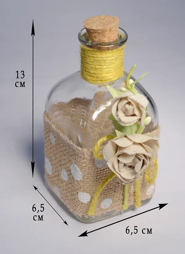 Банка декоративная Прованс с пробкой (6,5х6,5х13) (222-053) 2572428 — 1