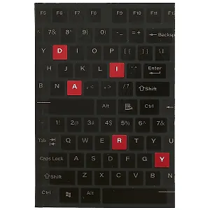 Ежедневник недат. А5 80л "Клавиатура" 7БЦ, выб.лак, лам.софт-тач, офсет