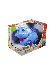 Игрушка Зверята Слоненок (MAC0303-004) (18см) (многофункц./свет/звук/на бат.) (Mioshi active) (голубой) (3+) (упаковка)