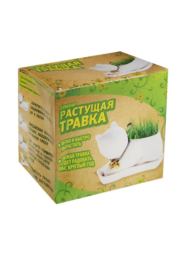 Сувенир растущая травка Котенок (11х7х8) (107631) 2504086 — 1