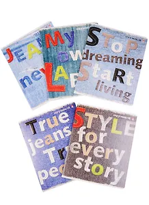 Тетрадь в клетку Альт, "Джинса", 48 листов, в ассортименте