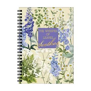 Тетрадь 120л кл. "La Fleur. Soothes" 7БЦ, спираль, мат.текст.ламинация, тисн.фольгой