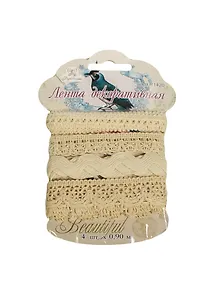 Набор лент декоративных для скрапбукинга (R1420) (4шт х 0,9м) (Рукоделие) (упаковка)