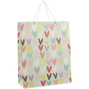 Пакет А4 32*26*10 "Разноцветные сердца.Basic" нейтр., бум.мат.ламинат