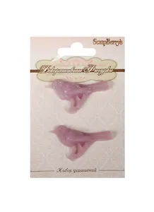 Объемные фигурки Птички сиреневые (SCB24121310) (2шт.) (упаковка)