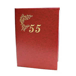 Папка адресная "55 лет" красная, Канцбург 218446