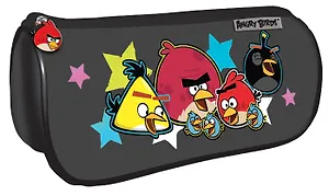 Пенал-тубус "ANGRY BIRDS" полиэстер, серый, Angry birds