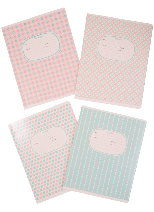 Тетрадь в косую линейку BG «Pastel pattern» в ассортименте, 12 листов 243975 — 1