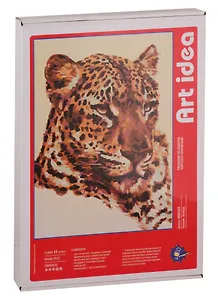 Картина по номерам, Леопард (холст на картоне, 21х29,7 см.) (коробка) ФР-00001157