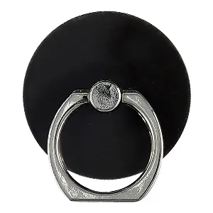 Держатель-кольцо для телефона черный (металл) (коробка)