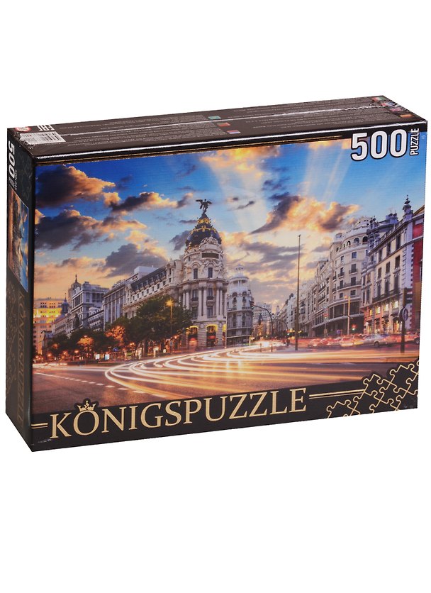 Пазл 500 эл. Konigspuzzle Испания Мадрид Отель Гран Виа (ГИК500-8304) (500х345мм) (3+) (коробка) (Kon 2621582 — 1