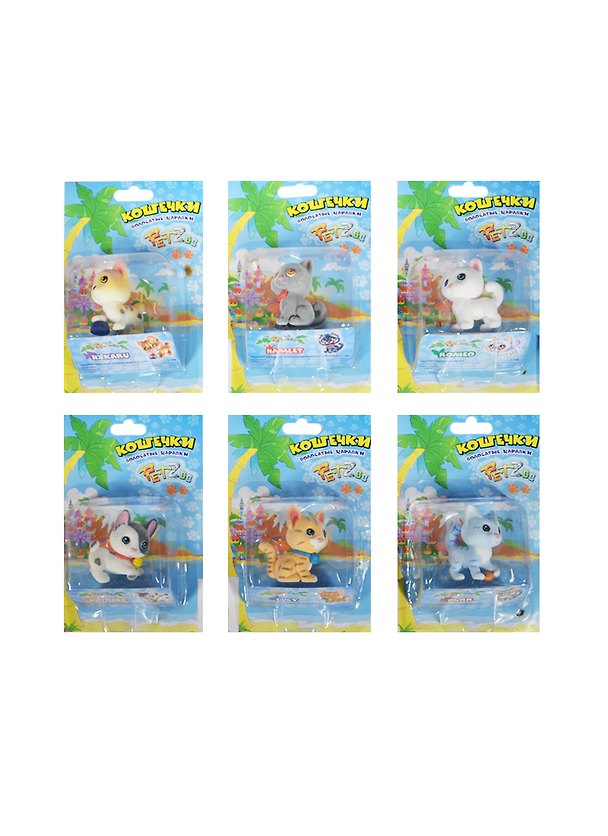 Игрушка PetZoo Кошечки Полосатые царапки (PTZ-002) (6 видов) (4+) (блистер) 2469499 — 1