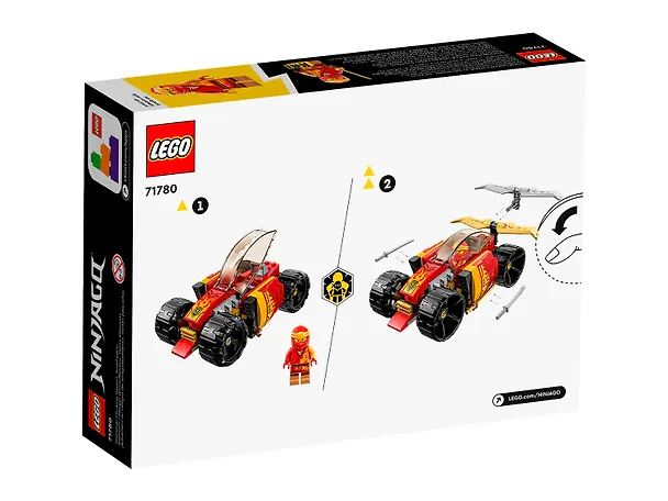71780 Конструктор детский LEGO Ninjago Гоночный автомобиль ЭВО ниндзя Кая, 94 деталей, возраст 6+ 3169385 — 3