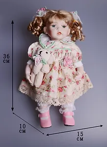 Кукла фарфоровая с мягконабивным туловищем Анфиса (36см) (485-022)