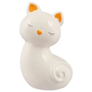 Копилка Кошка с закрытыми глазками (керамика) (12х11) (12-7365-12100)