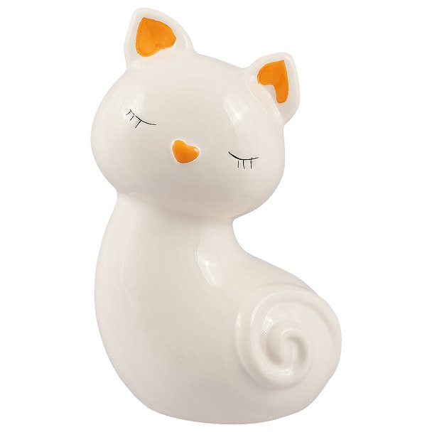 Копилка Кошка с закрытыми глазками (керамика) (12х11) (12-7365-12100) 2646128 — 1