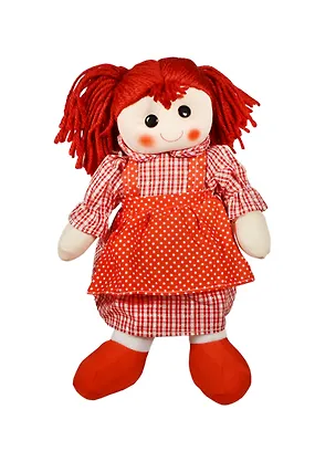 Мягкая игрушка Кукла (платье мелк. кл. передник в горох) (327426) (33см) (упаковка) 2396537