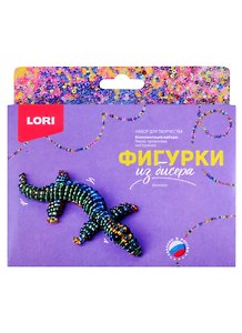 Набор для творчества ТМ Lori Фигурки из бисера Крокодил (Бис-095)