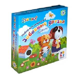 Набор для творч. Забавные друзья (899102) (гипс+краски 6 цв.+кисть) (коробка) 2389283